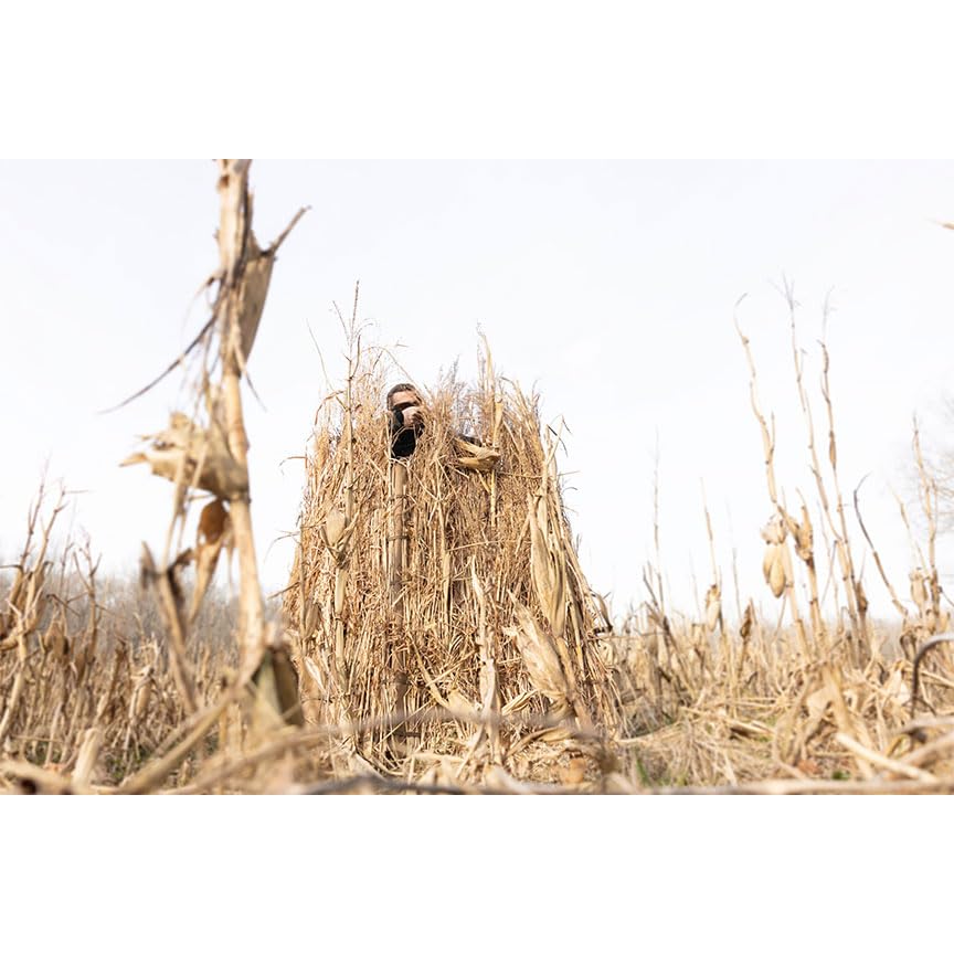 Higdon Outdoors H-Frame Panel Blind folded for compact transport at 19 pounds.