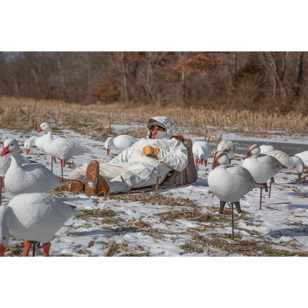 Higdon Outdoors Hot Shot expandable bag compartment keeps gear and decoys organized.