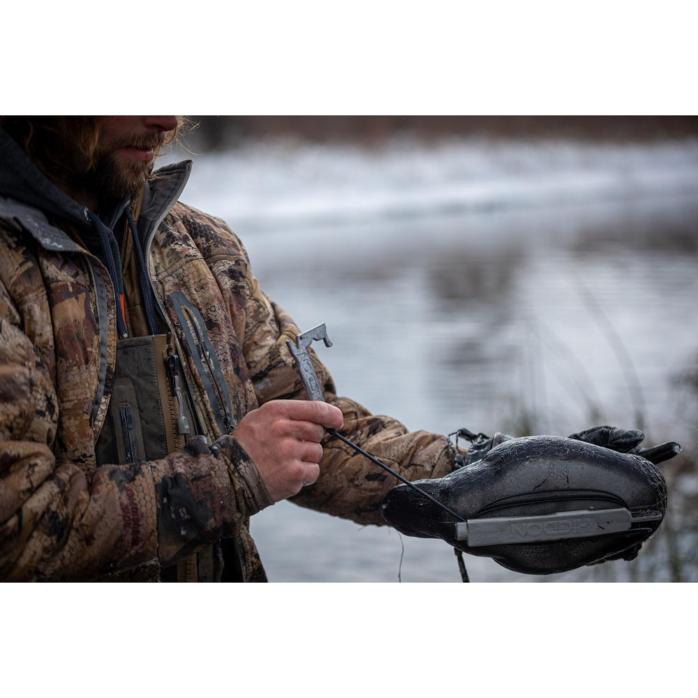 Higdon Outdoors J-Weight 12-pack laid out for quick run-and-gun decoy rigging.