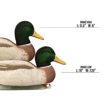 Higdon Outdoors Magnum Mallard decoy with detailed feather carving for realism and glare reduction