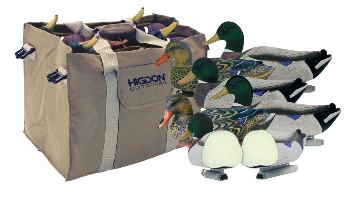 Higdon Outdoors Magnum Mallard Duck Floater Decoys with flocked heads for lifelike spreads that attract mallards
