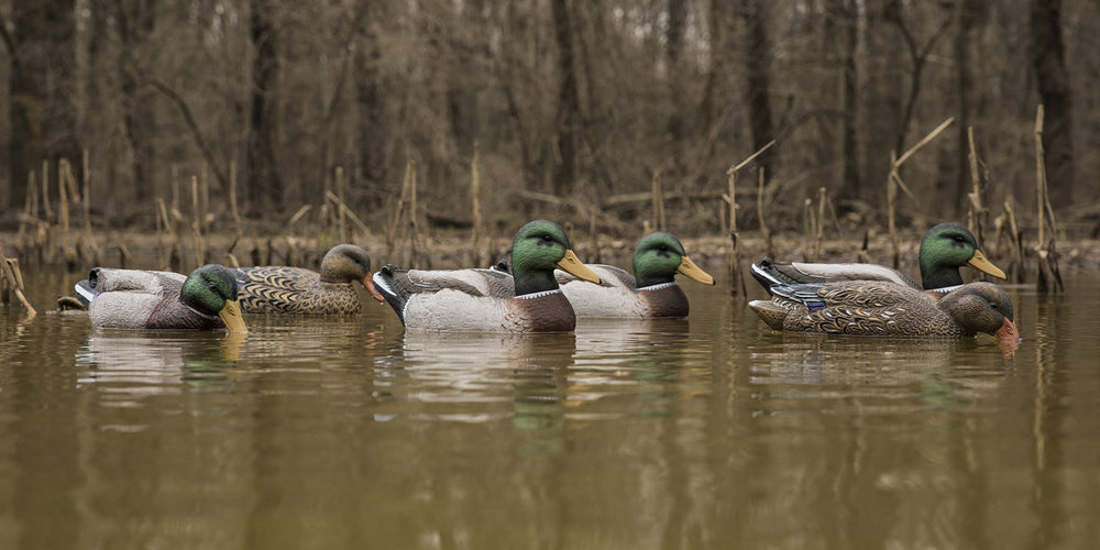 Higdon Outdoors Magnum Mallard floater in pose-up showcasing UV painted, weather resistant finish.