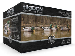Higdon Outdoors Magnum Mallard floater on water highlights weighted keel for stability.