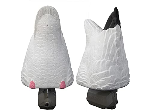 Higdon Outdoors Magnum Snow Goose Butt Decoy, angled view, lifelike feather detail enhances realism.
