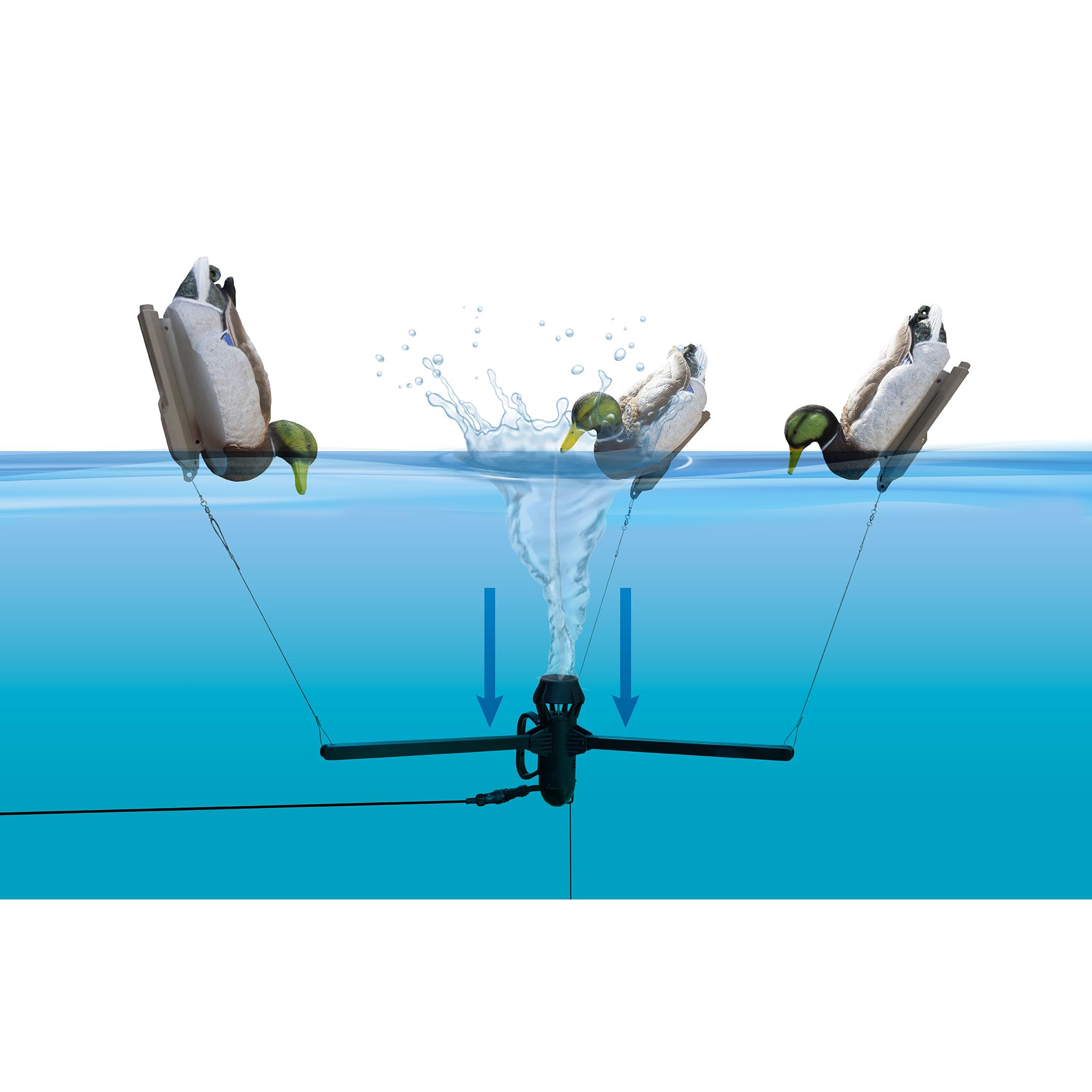 Higdon Outdoors Motion Machine holds three duck decoys.
