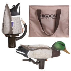Higdon Outdoors Pulsator Pro-Swimmer Drake Combo Bag in action, enhancing authentic motion for duck spreads