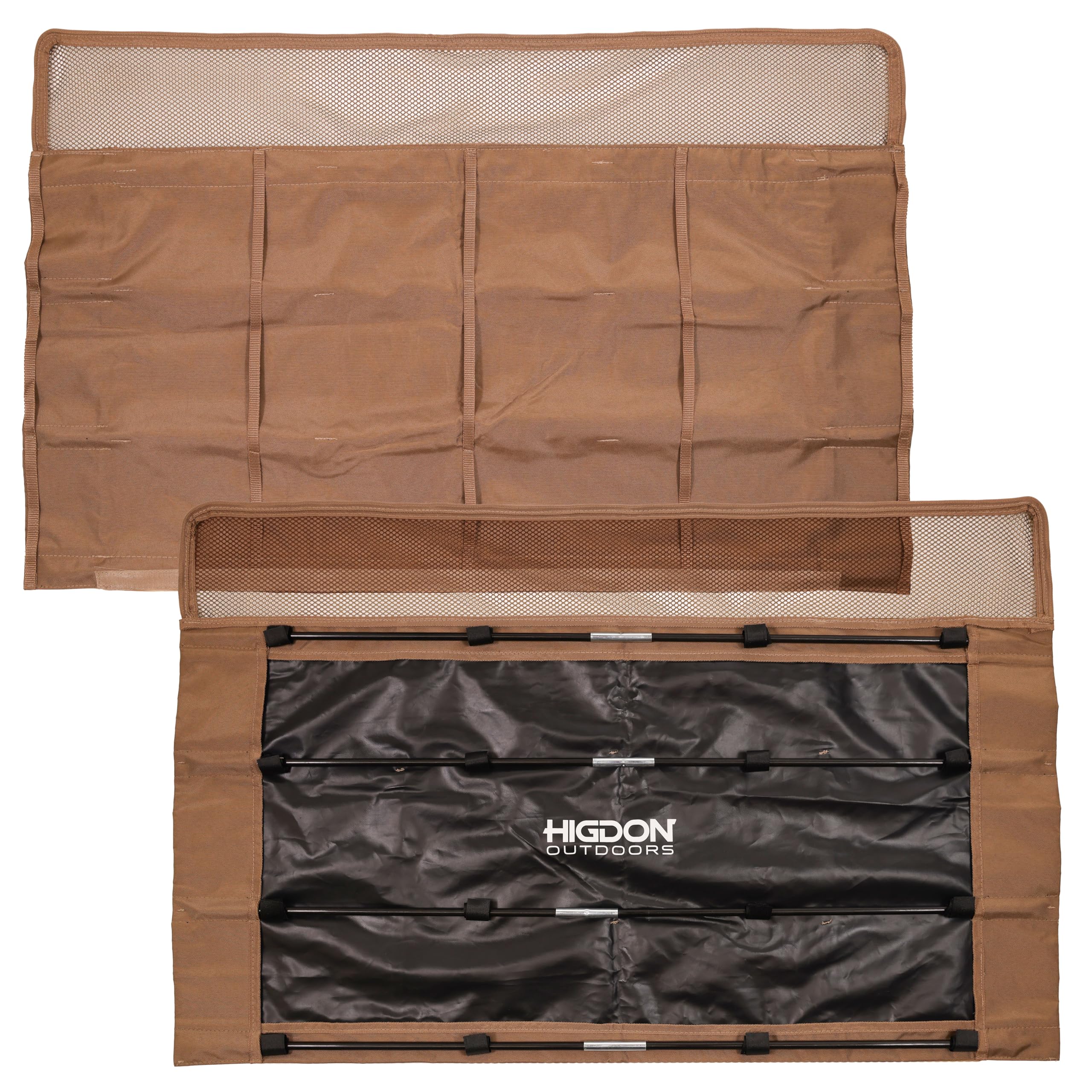 Higdon Outdoors RagTop Lid durable material showcases 600D polyester with waterproof backing
