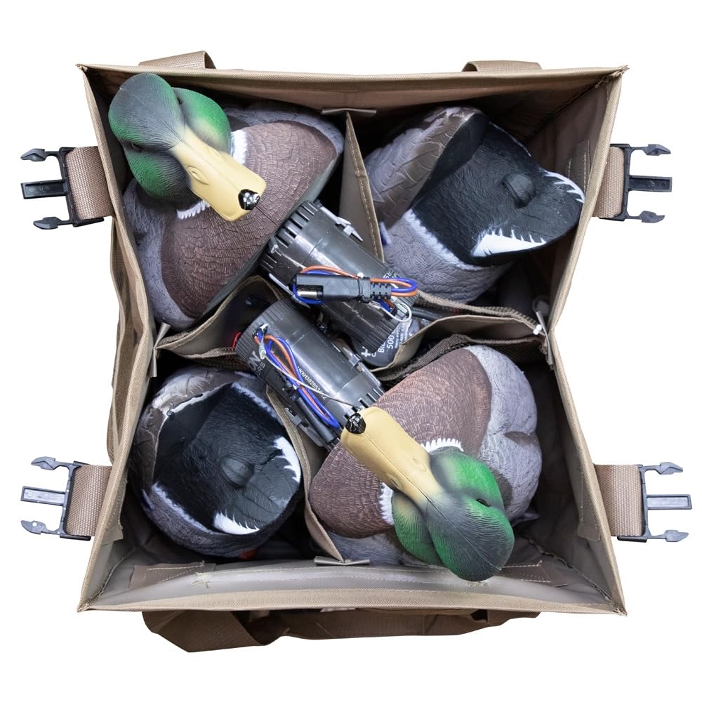 Higdon Outdoors Motion Decoy Bag features side netting and drainage for efficient transport and access.