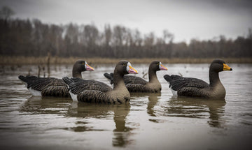 Higdon Outdoors speck decoy with foam-filled design for realistic water presentation.