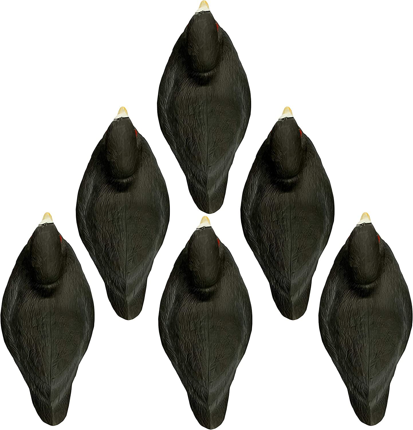 Higdon Outdoors Standard Coot Decoys foam-filled closeup highlights lightweight design for mobile hunts.