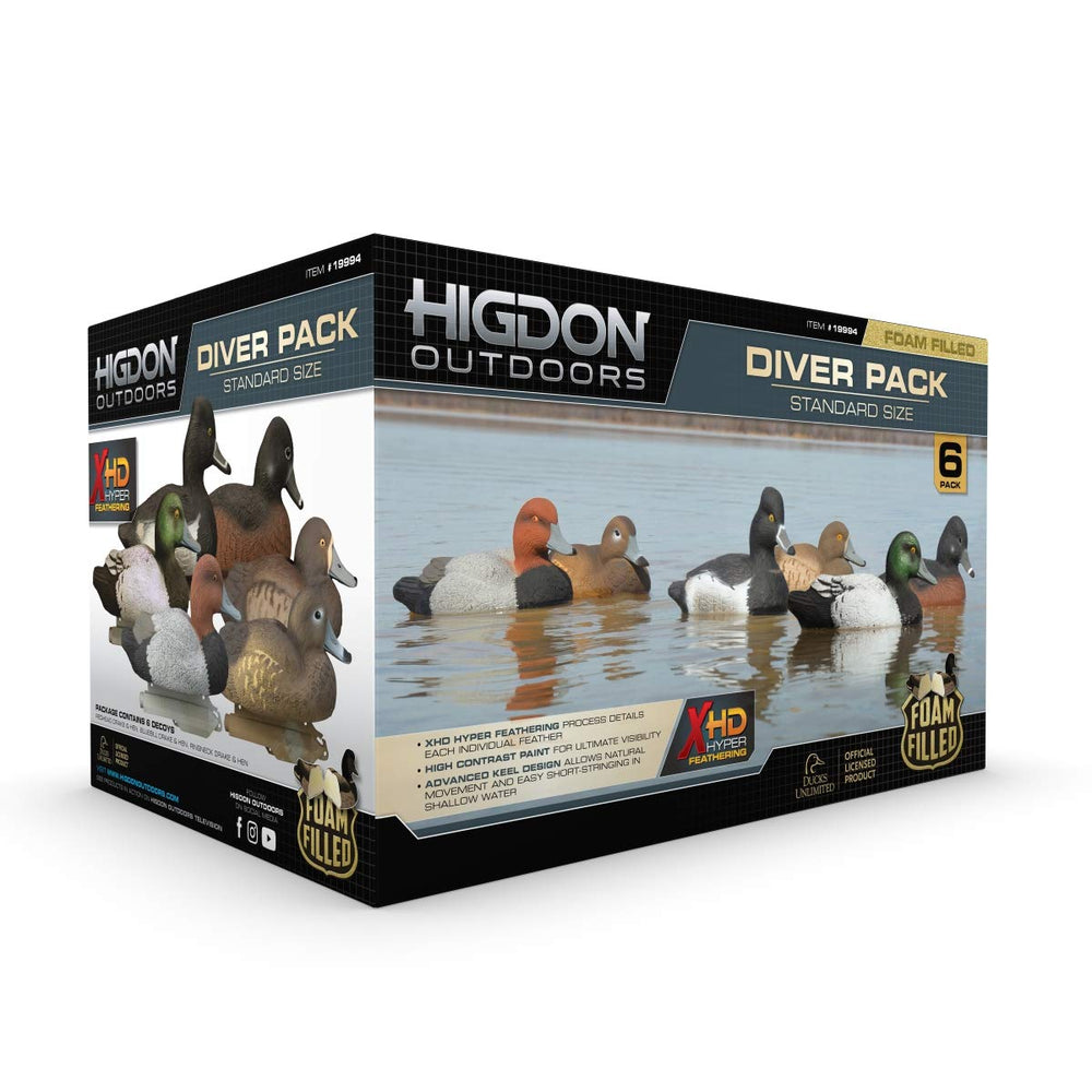 Higdon Outdoors foam-filled construction prevents sinking and keeps your spread buoyant in rough water.