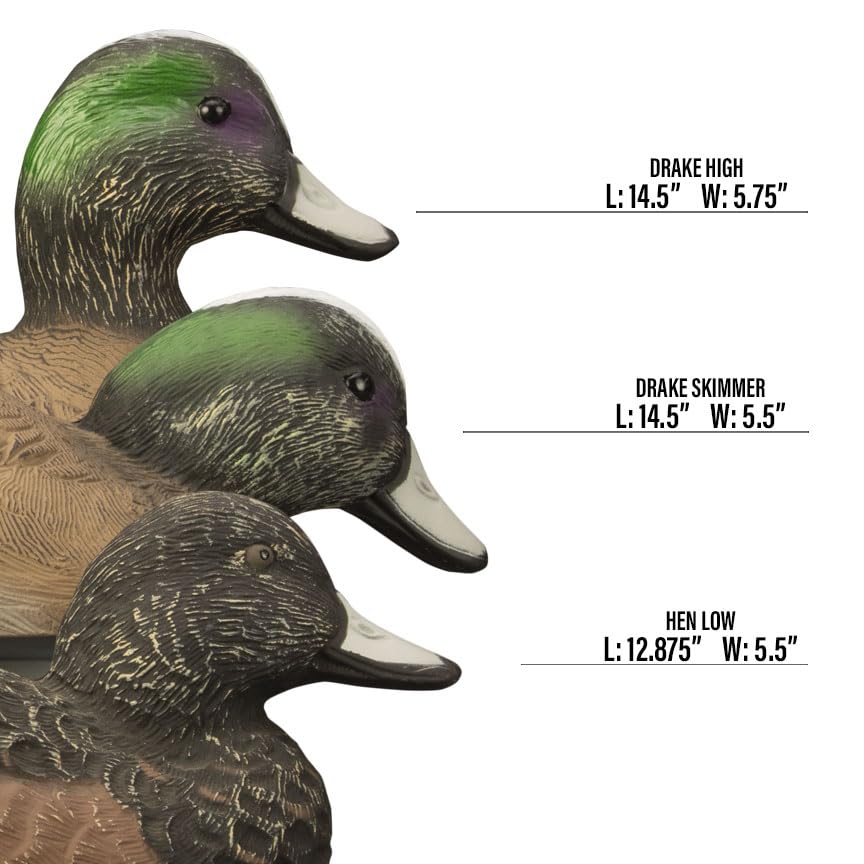 Higdon Outdoors Standard Widgeon 6-pack pack-shot showing complete decoy set