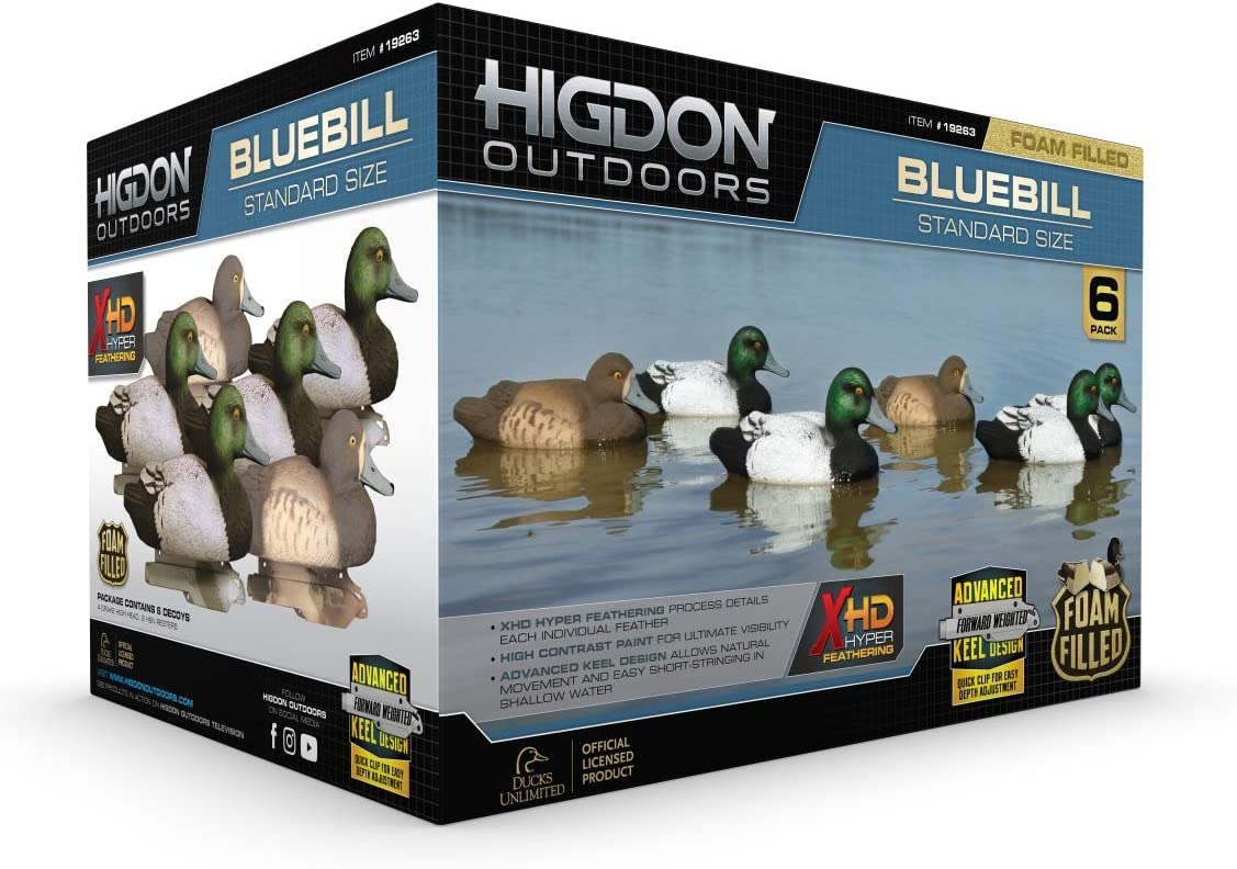 Higdon Outdoors UV-painted bluebill for reduced glare and lasting color