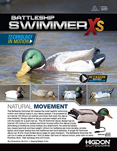 Higdon Outdoors XS decoy in black battleship finish enhances concealment near ponds.