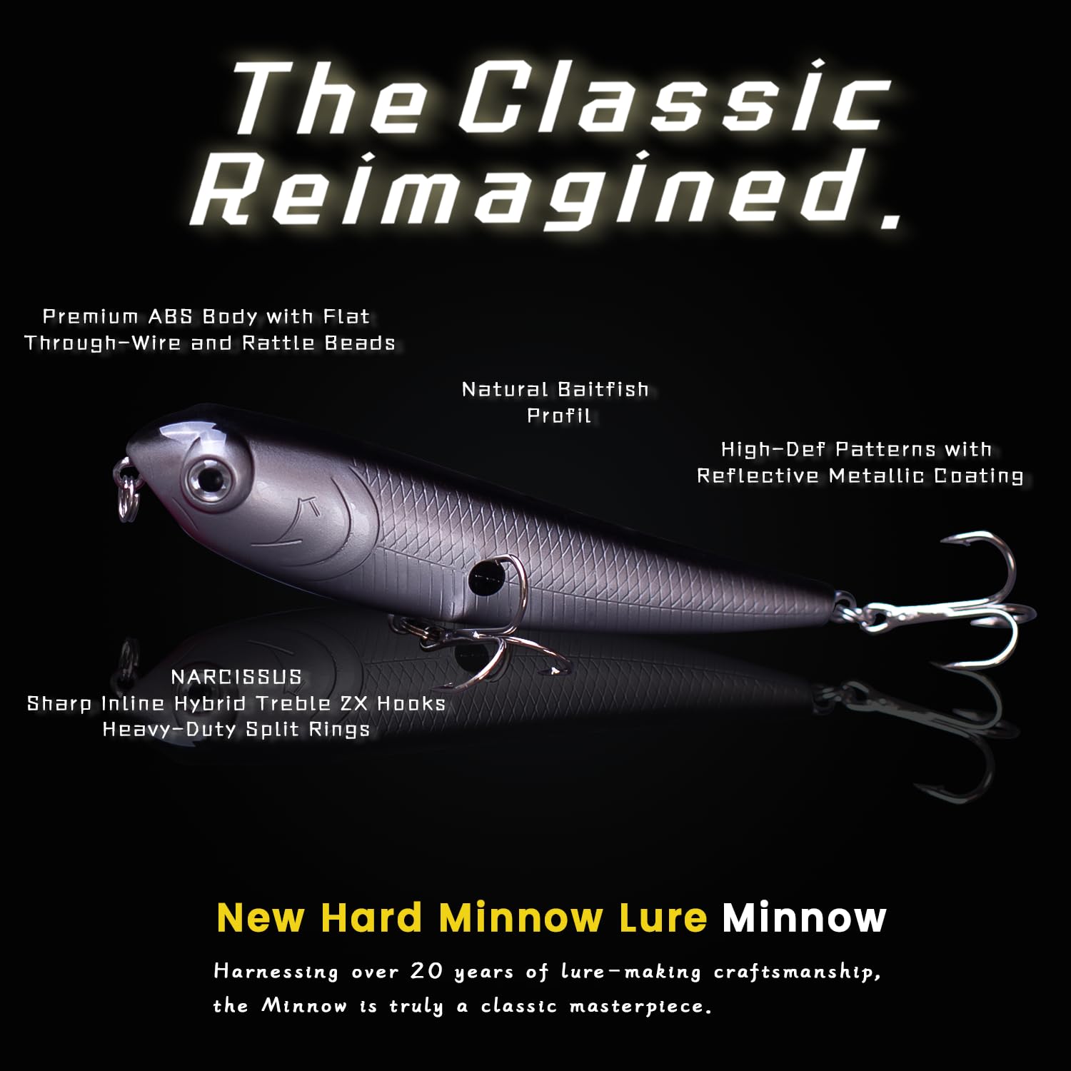 High-carbon hooks, 3D-eyed crankbaits and corrosion-resistant swivels