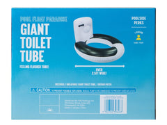 People using the High Five Giant Toilet Pool Float Tube at the pool