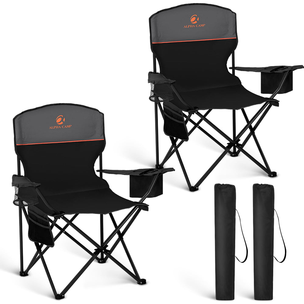 HIGH POINT SPORTS 2-pack portable camping chair adults for durable outdoor seating.