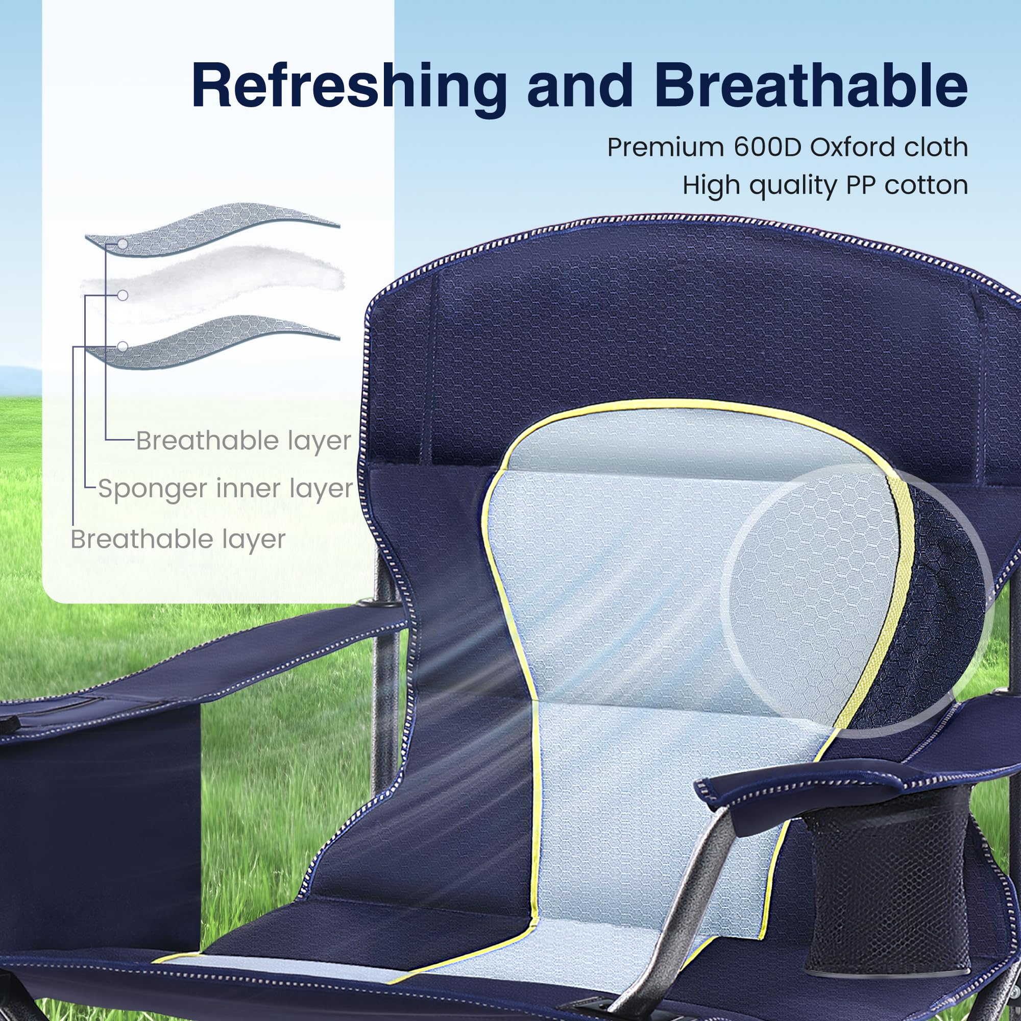 HIGH POINT SPORTS 600D Oxford fabric resists tears and abrasions.