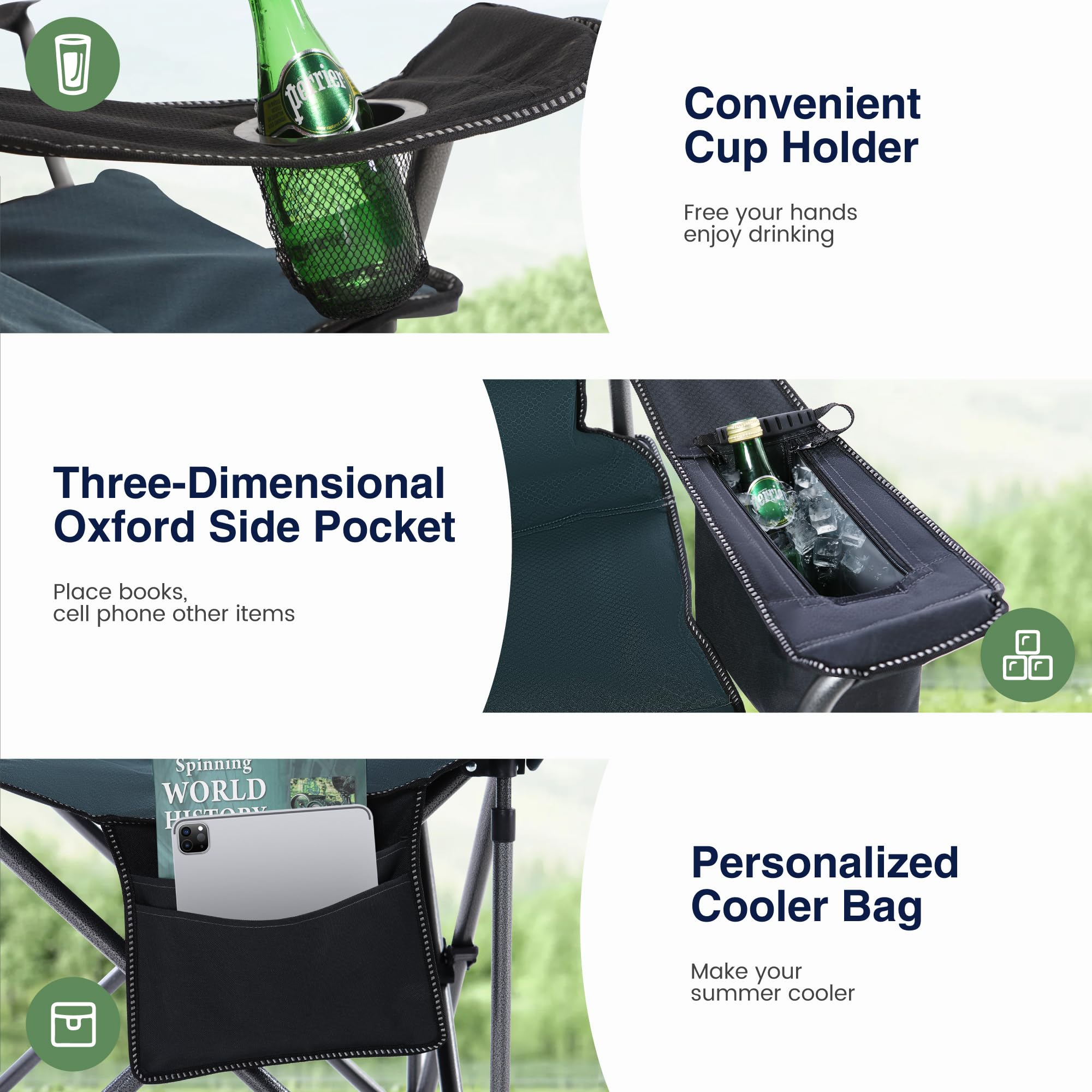HIGH POINT SPORTS 600D Oxford fabric resists tears for durable outdoor use.