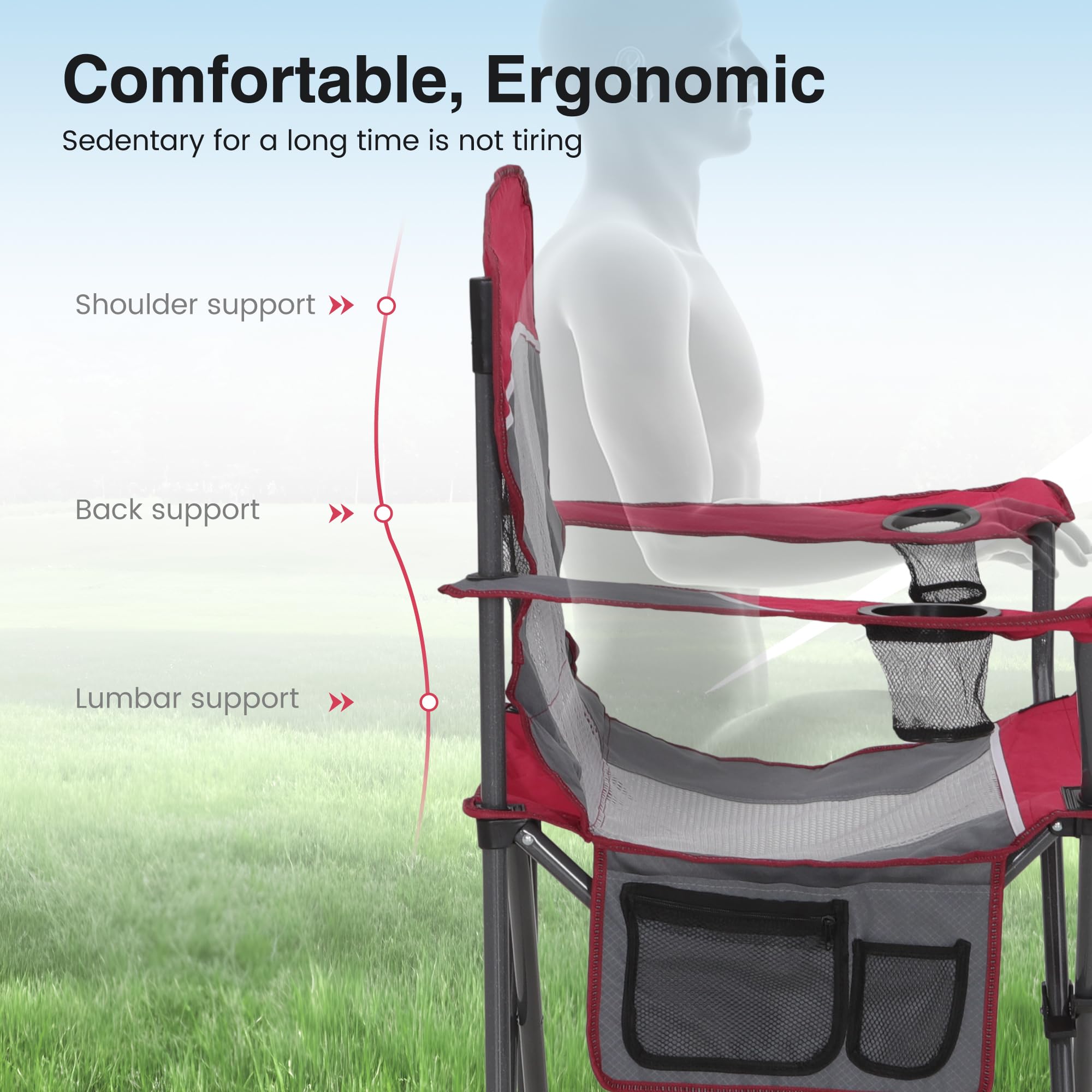HIGH POINT SPORTS compact folding design fits easily in trunk