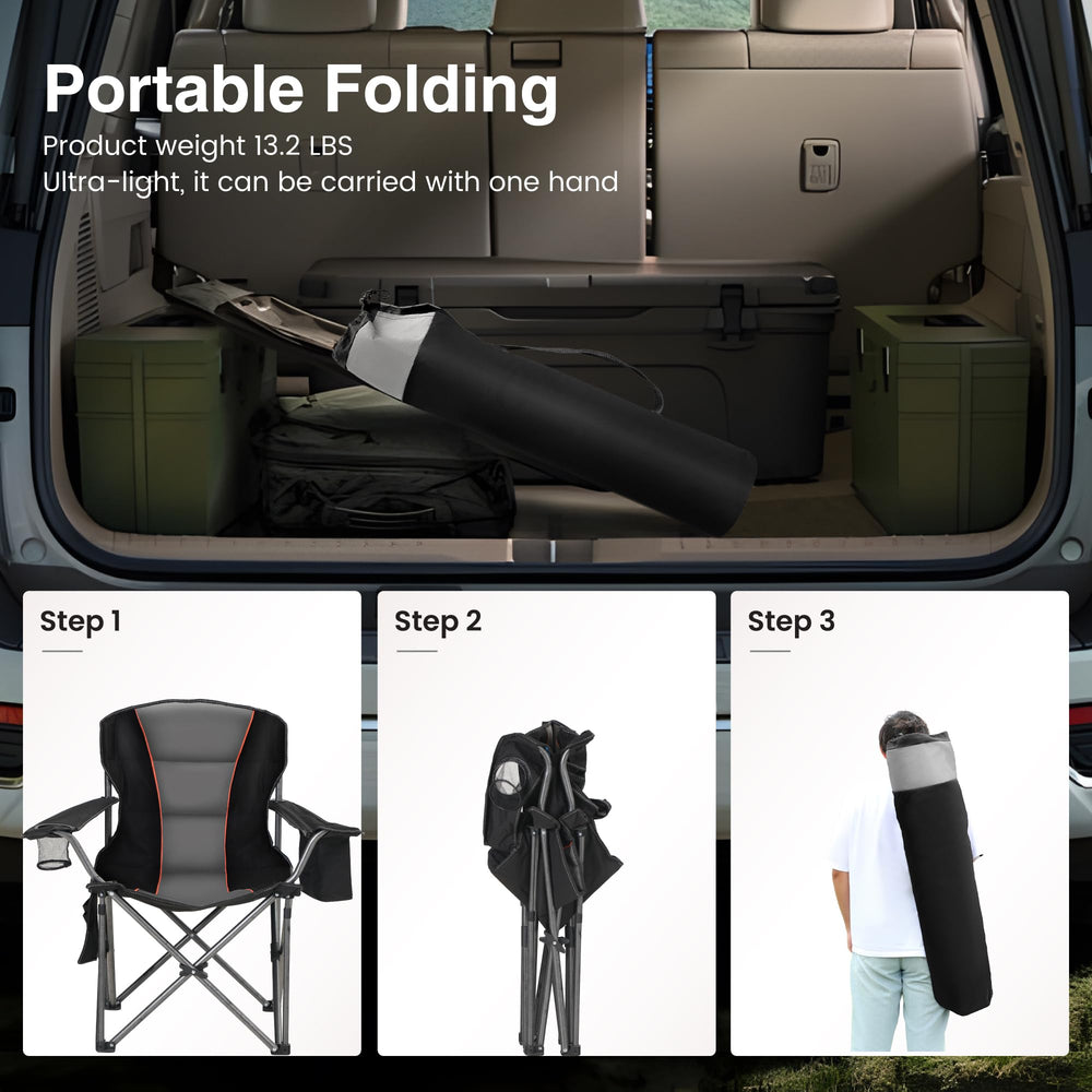 HIGH POINT SPORTS chair perfect for camping, beach days, and events.