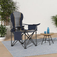 HIGH POINT SPORTS chair with cup holder and cooler bag keeps drinks accessible and cool