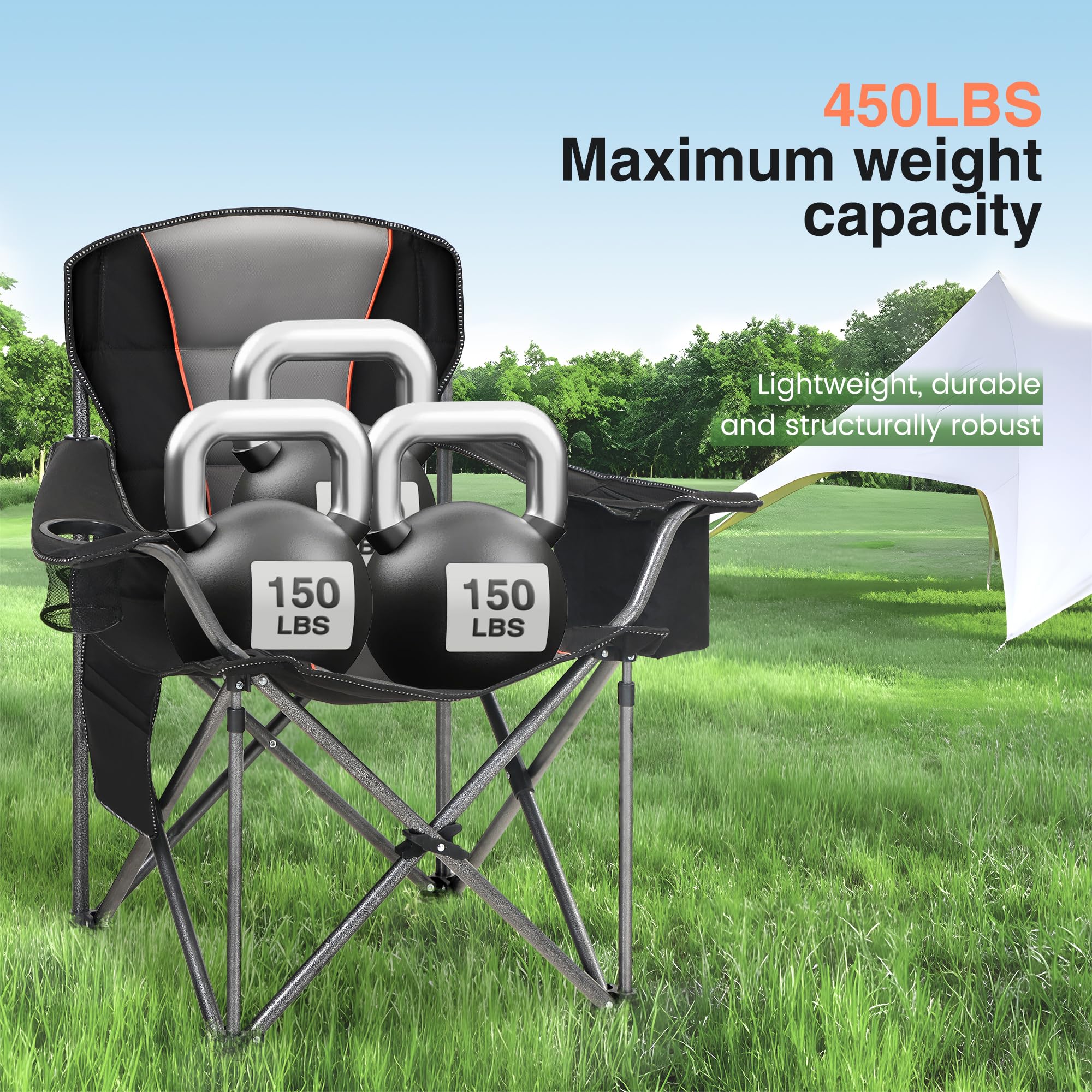HIGH POINT SPORTS heavy-duty steel frame supports up to 450 lbs.