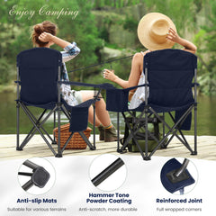 High Point Sports foldable camp chair featuring cup holder for drinks