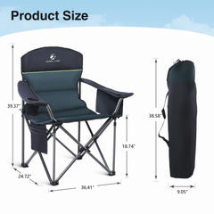 HIGH POINT SPORTS folded chair in carry bag demonstrates easy portability.