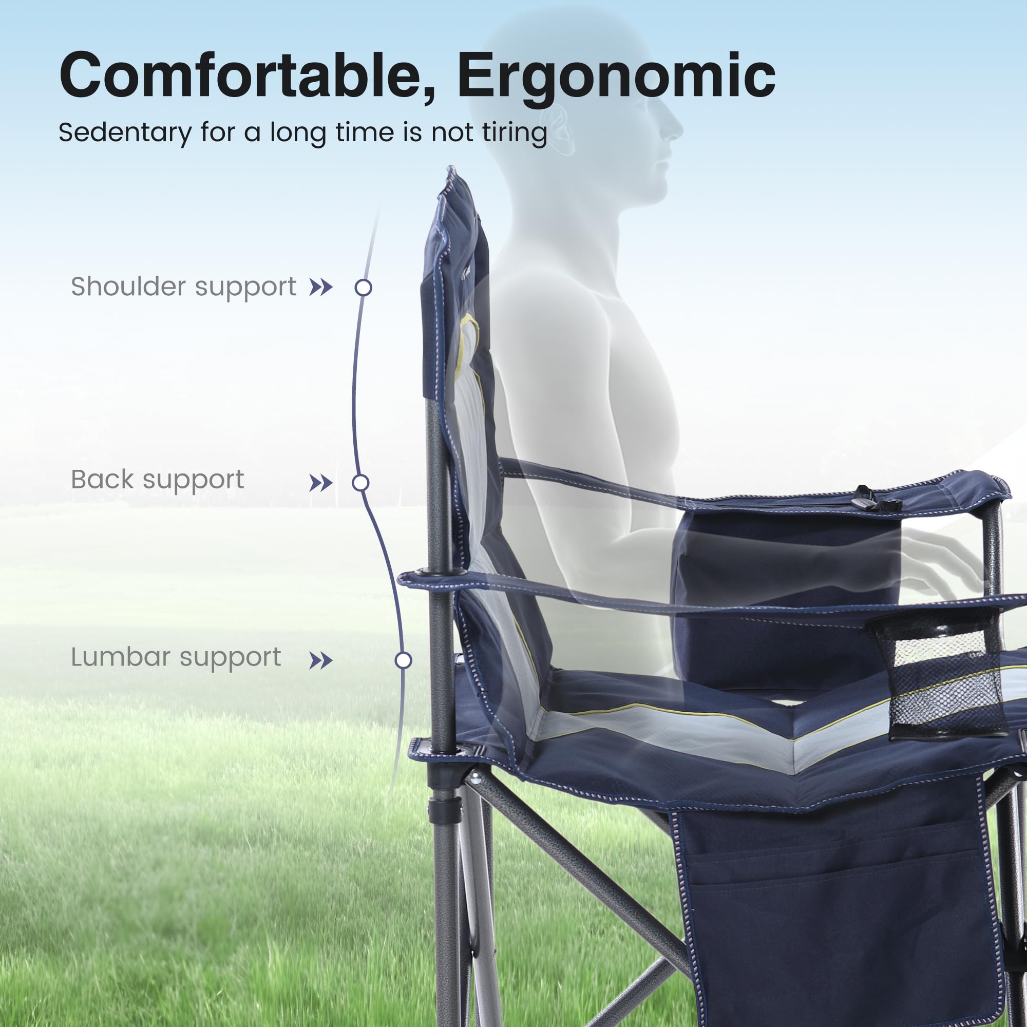 High Point Sports hammer-tone coating protects chair from wear