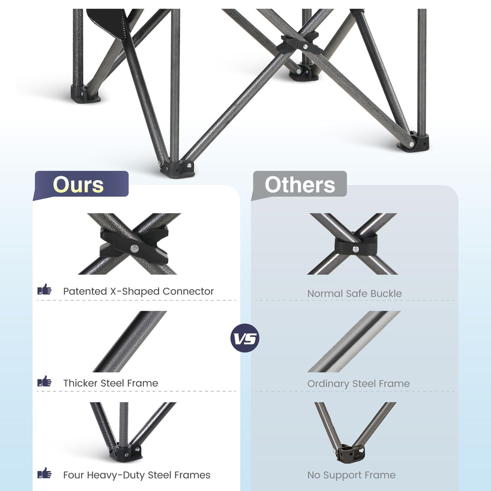 HIGH POINT SPORTS heavy-duty steel frame provides solid support.