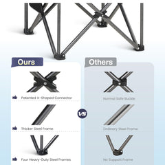 HIGH POINT SPORTS heavy-duty steel frame provides solid support.