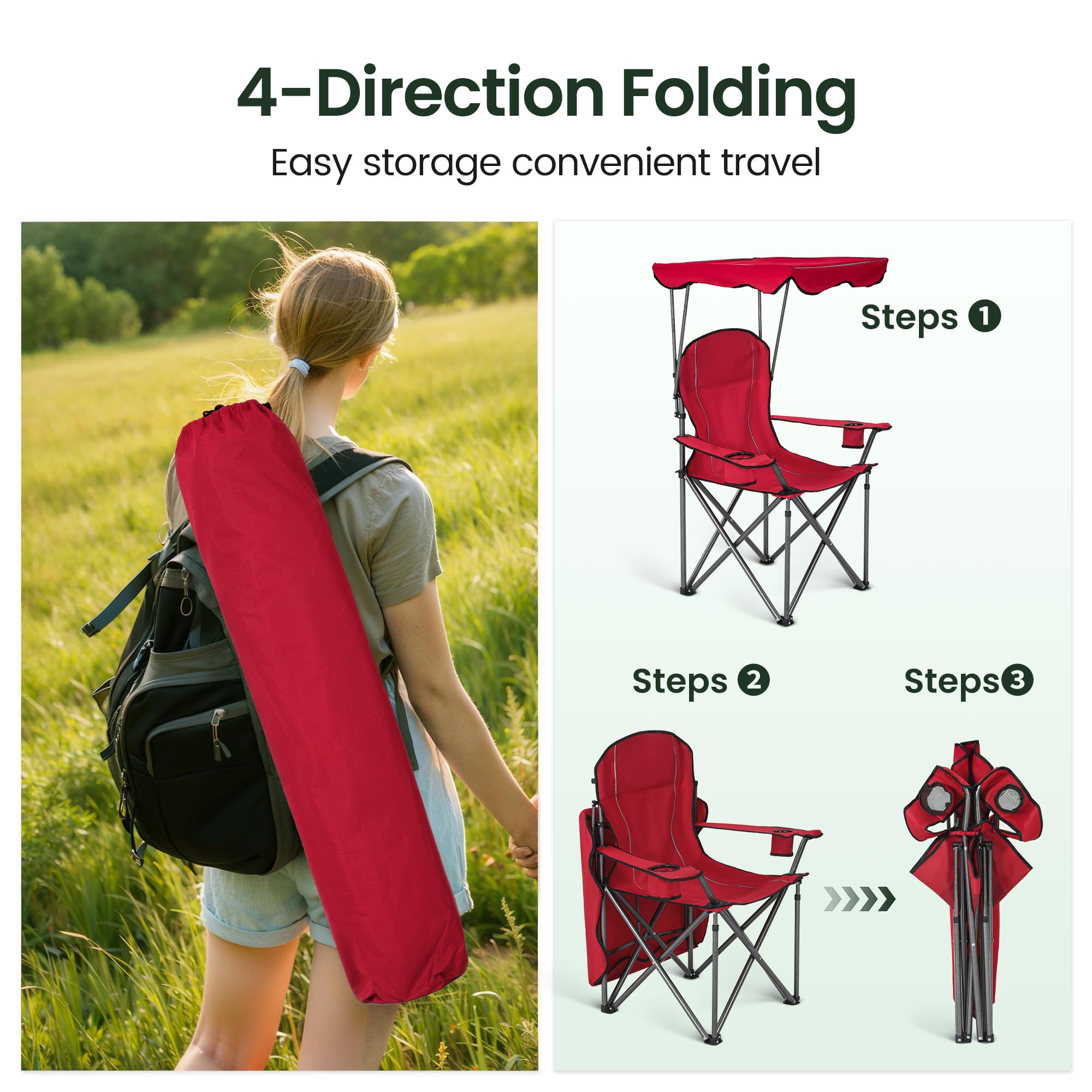 High Point Sports outdoor chair ideal for patio or beach outings.