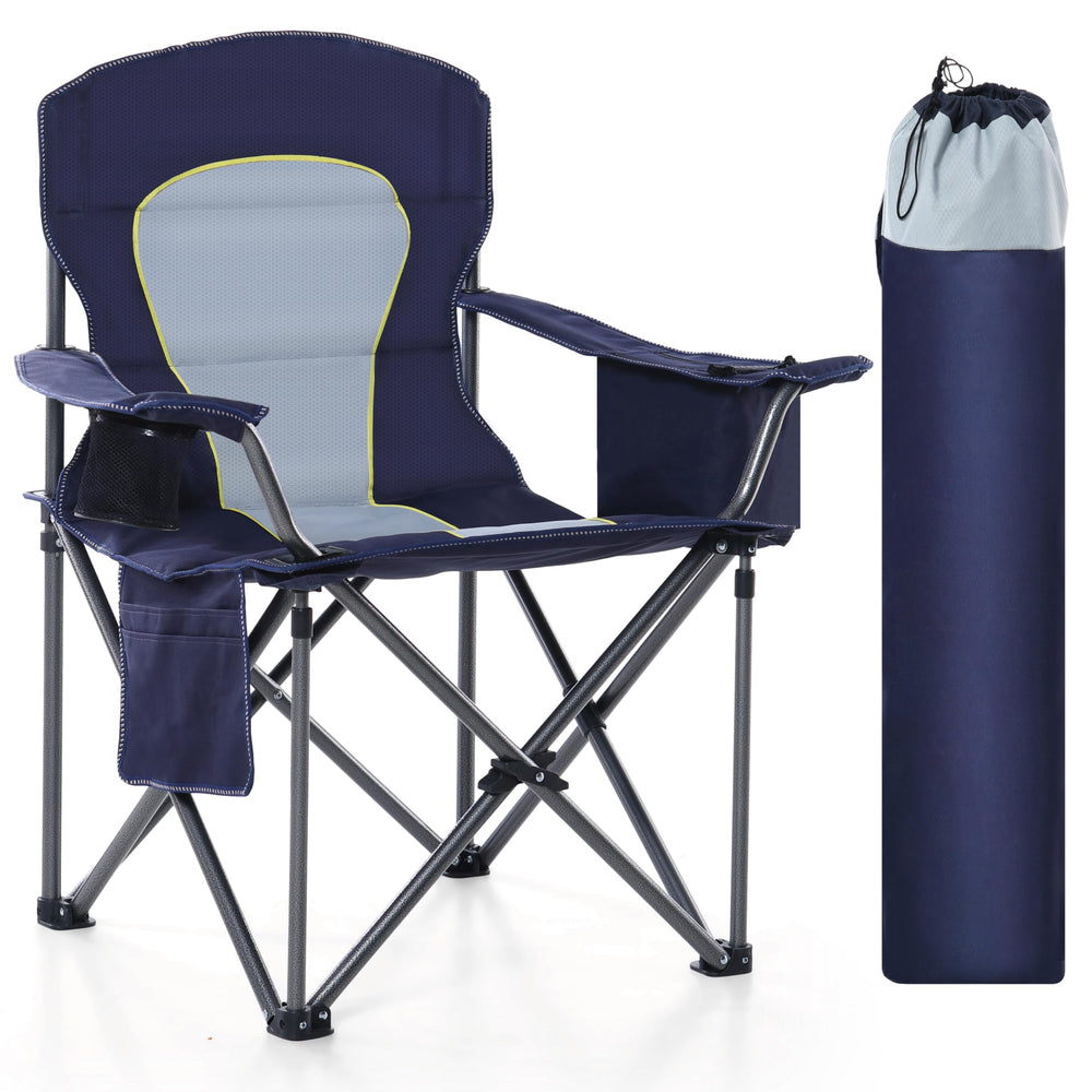 High Point Sports oversized camping chair in foldable setup for outdoor seating