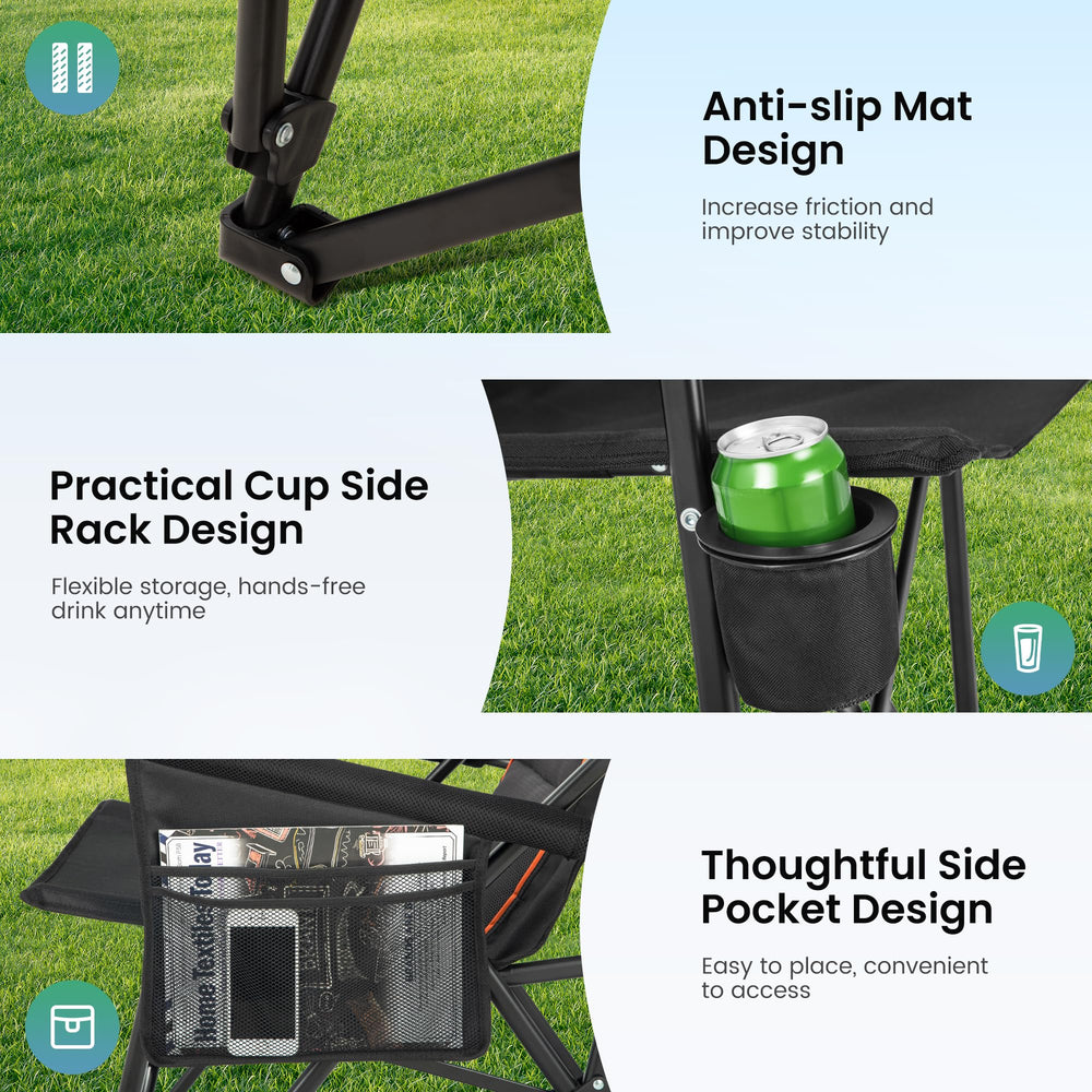 HIGH POINT SPORTS oversized folding camping chair outdoor scene suitable for camping or beach