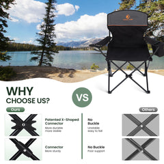 HIGH POINT SPORTS oversized-seat outdoor chair for comfortable lounging.