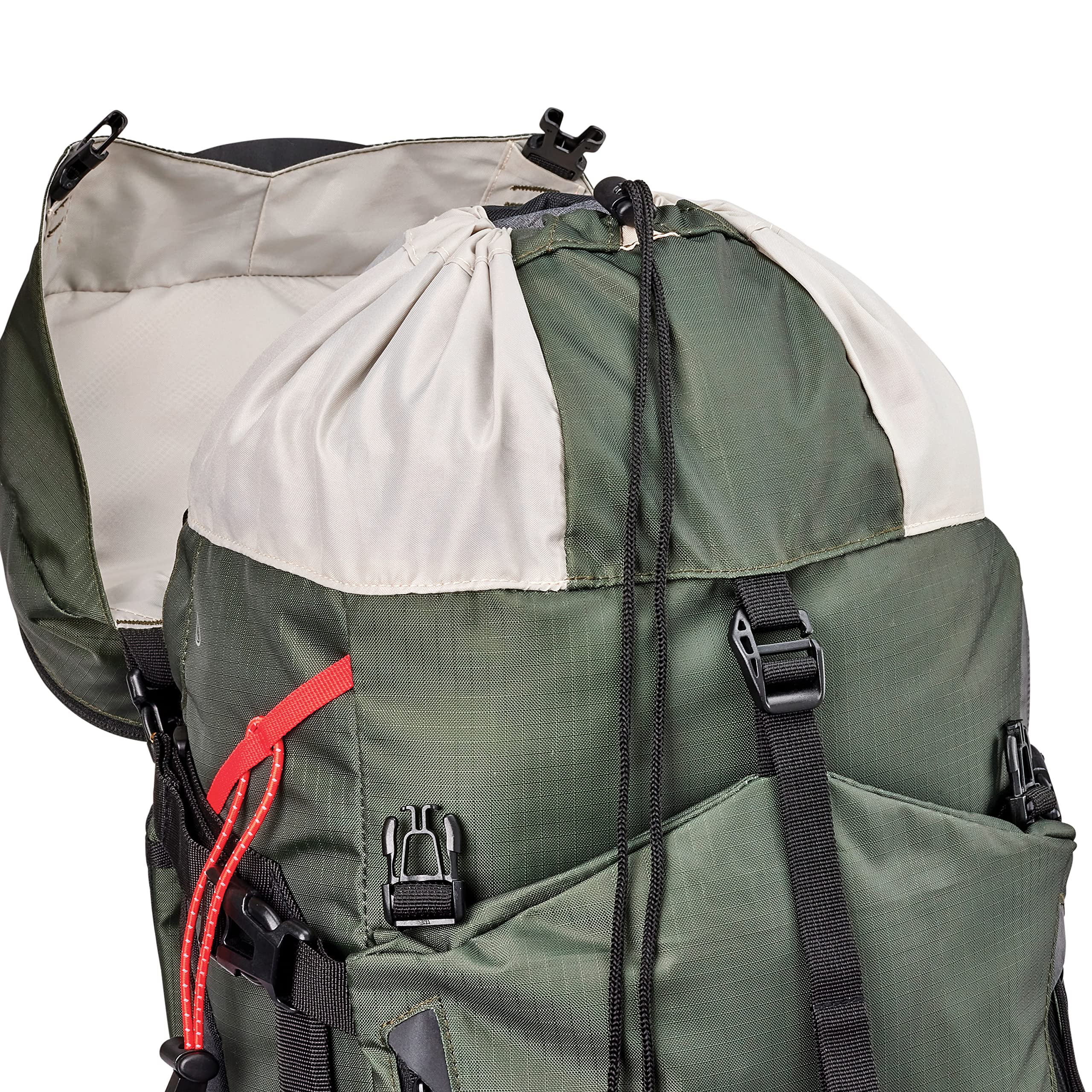 High Sierra Pathway 2.0 75L durable 100% polyester fabric for rugged use.
