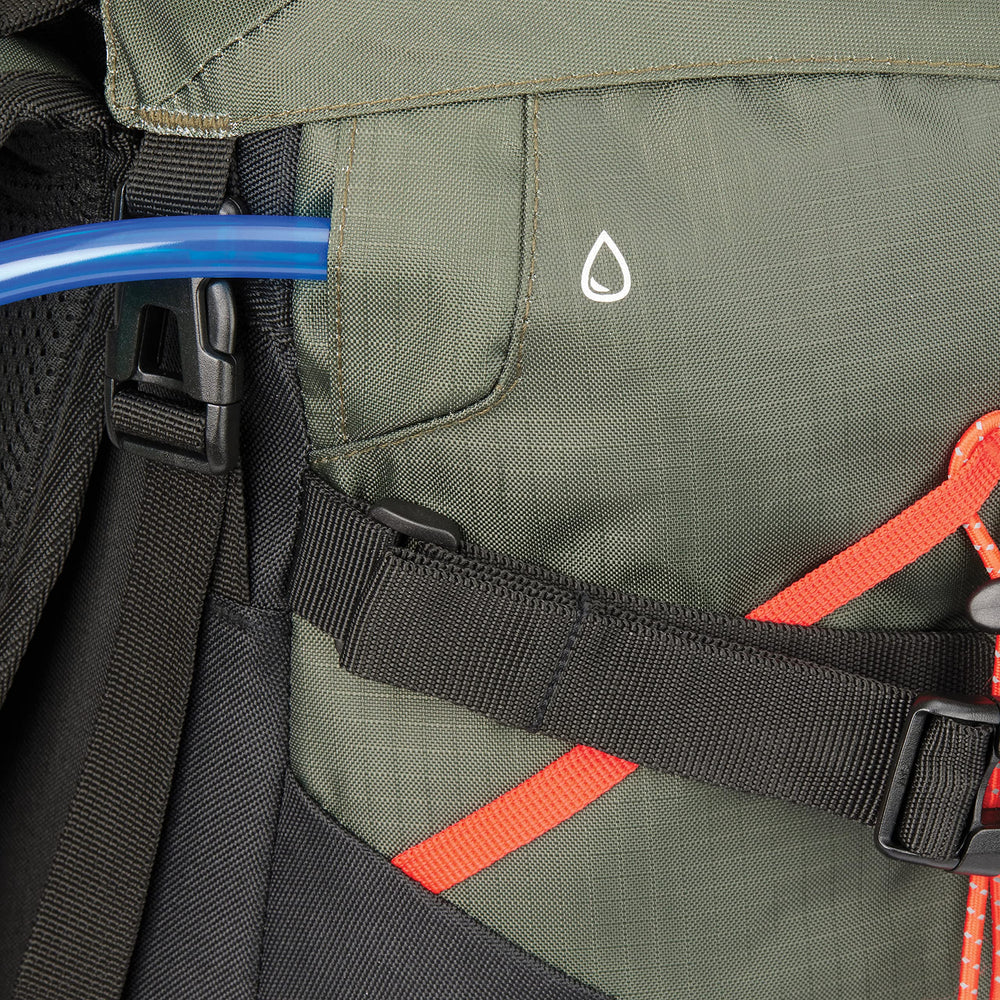 High Sierra Pathway 2.0 75L trekking pole storage keeps tools ready on demand.