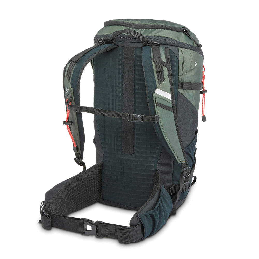 High Sierra Pathway 2.0 hydration hose pass-through enabling easy sipping