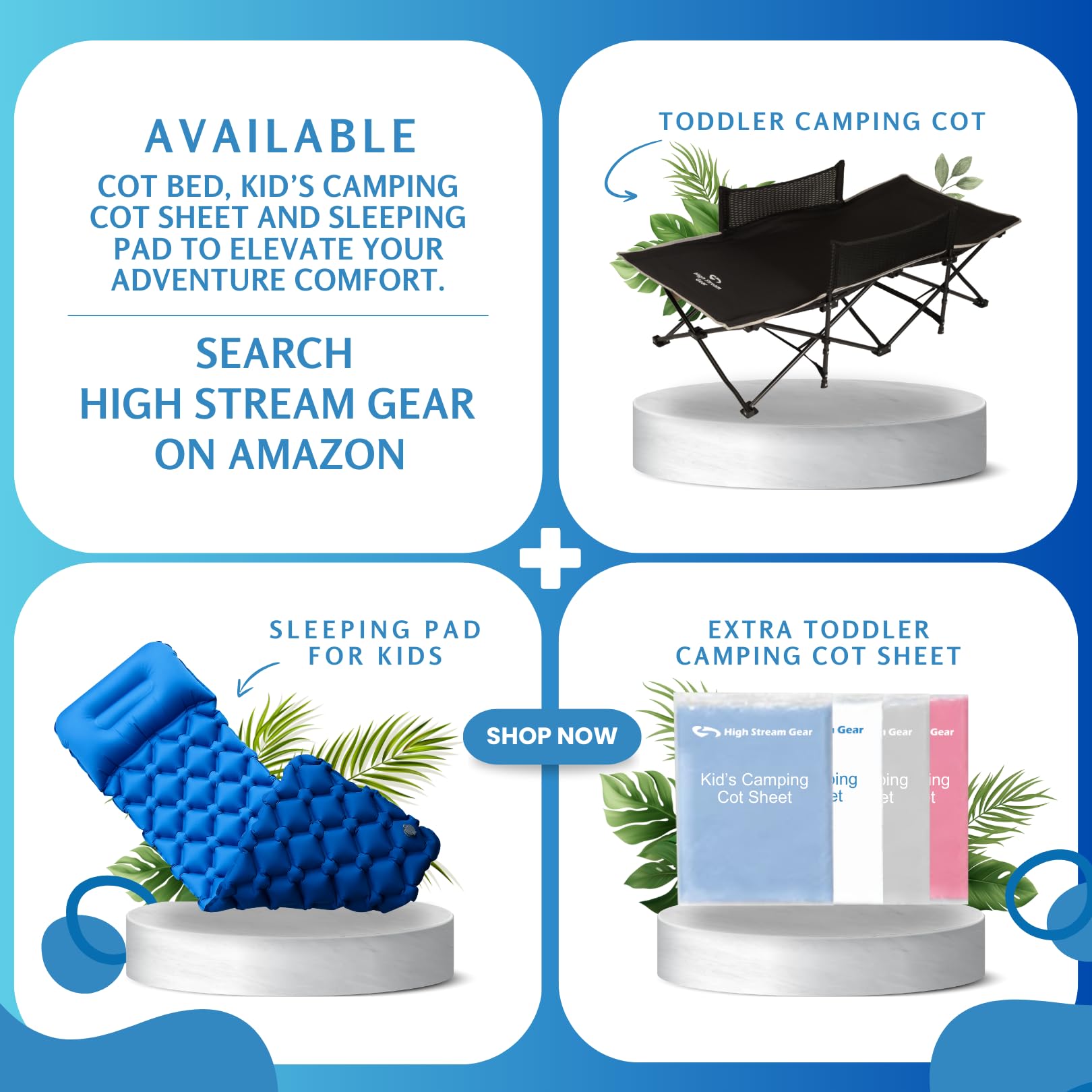 High Stream Gear durable waterproof nylon blue keeps kids dry on damp grounds