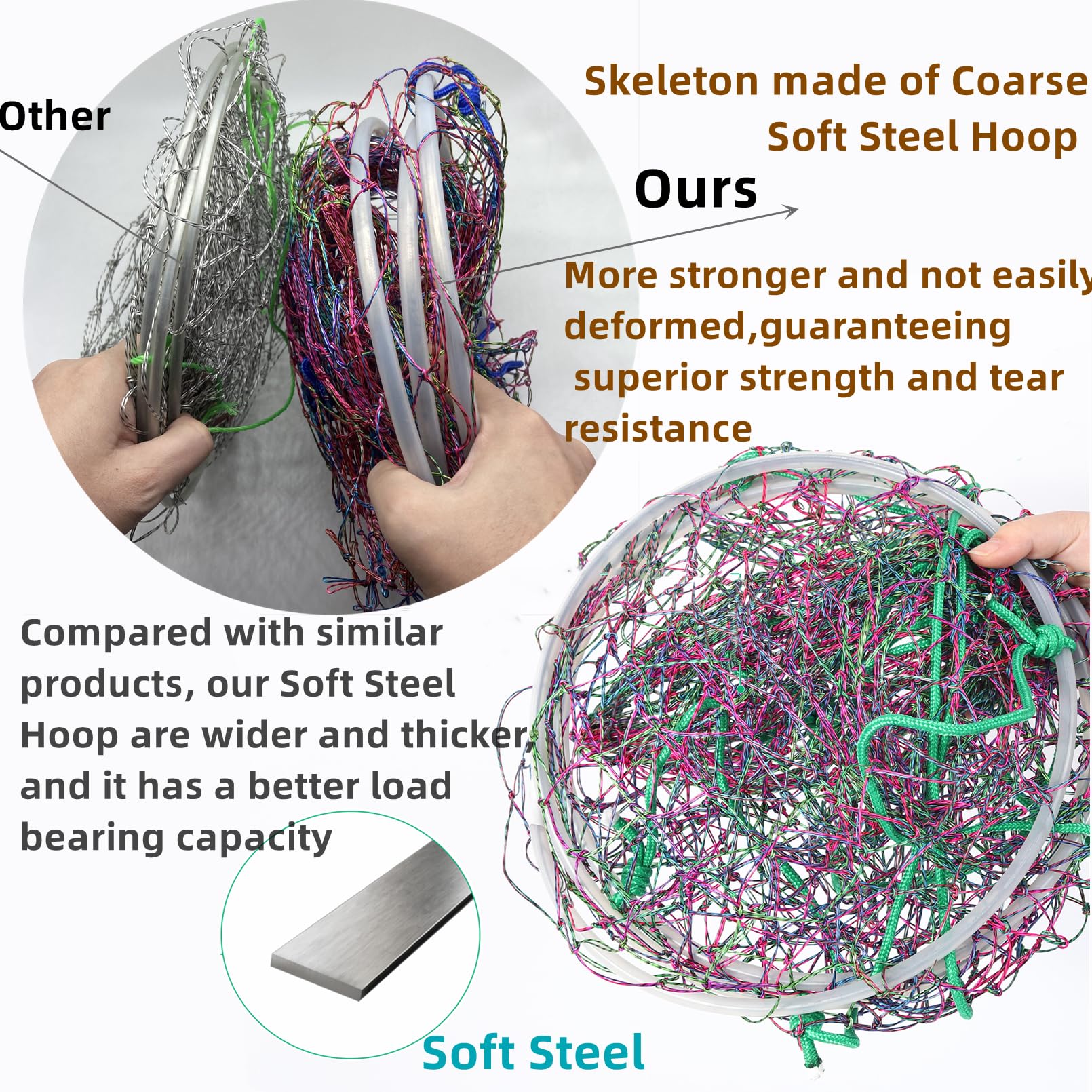 High-strength polyethylene fiber lines in fishing net