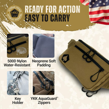 HighSpeedDaddy Carry Fanny Pack adjustable waist belt fits up to 49 inches.