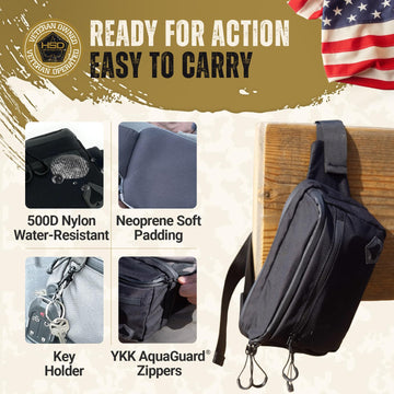 HighSpeedDaddy carry fanny pack adjustable waist fits up to 49 inches comfortably.