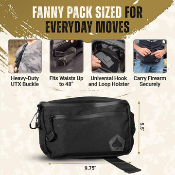 HighSpeedDaddy carry fanny pack CCW pocket enables secure, fast-access personal items.