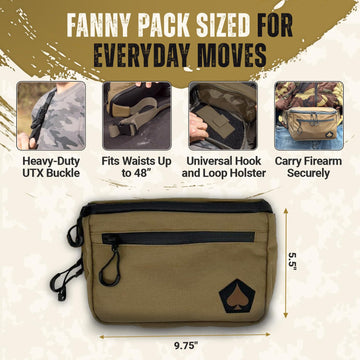 HighSpeedDaddy Carry Fanny Pack CCW pocket enables fast access to essentials.