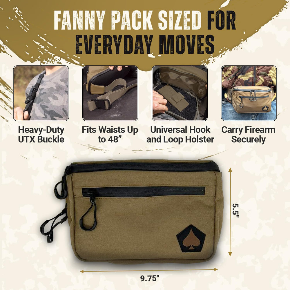 HighSpeedDaddy Carry Fanny Pack CCW pocket enables fast access to essentials.