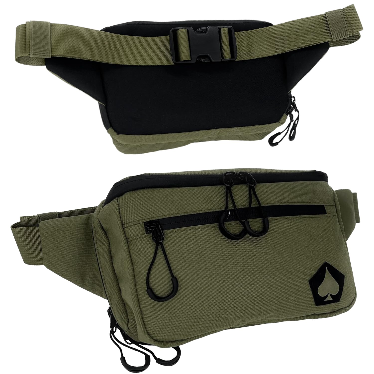 HighSpeedDaddy Carry Fanny Pack front view shows quick-access pocket for essentials on the go.
