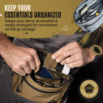 HighSpeedDaddy Carry Fanny Pack main compartment keeps items neatly organized.