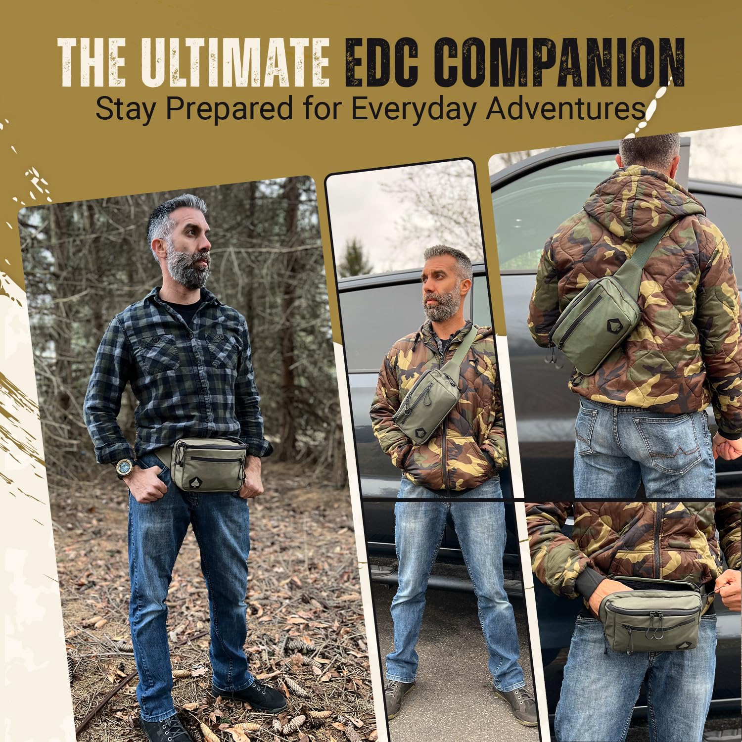 HighSpeedDaddy Carry Fanny Pack water-resistant material demonstrates durable, weather-ready carry for outdoors.