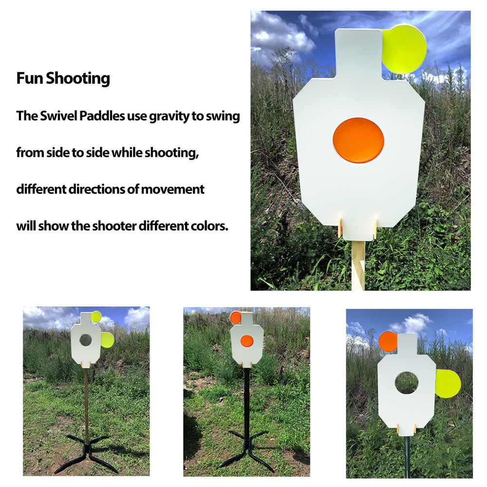 Highwild 2x4 T-post mount keeps targets stable during rapid fire.